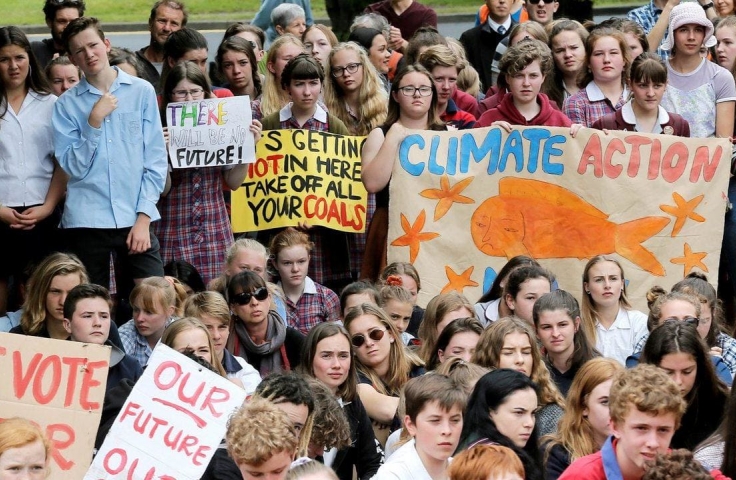 Australian students striking on climate change